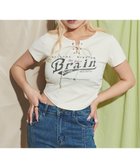 【ウィゴー/WEGO】のフロントレースアップピチT ホワイトアイボリー|ID: prp329100004528336 ipo3291000000032020254