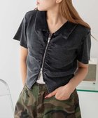 【ウィゴー/WEGO】のWZIPギャザートップス スミクロ|ID: prp329100004528372 ipo3291000000032020389