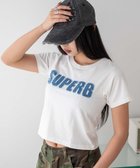 【ウィゴー/WEGO】のデニムロゴT ホワイト|ID: prp329100004528374 ipo3291000000032020393