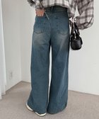 【ウィゴー/WEGO】のモチーフデニムタックパンツ デニム中濃加工色|ID: prp329100004528387 ipo3291000000033264630