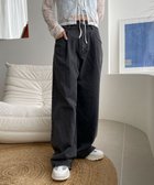 【ウィゴー/WEGO】のモチーフデニムタックパンツ デニムブラック|ID: prp329100004528387 ipo3291000000033264633
