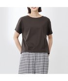 【ジェイ プレス/J.PRESS】の【WEB限定カラーあり・洗える】コットンスムース フレンチスリーブ カットソー 【WEB限定カラー】ダークブラウン系|ID: prp329100004528399 ipo3291000000032020506