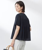 【ジェイ プレス/J.PRESS】の【洗える】コットンスムース バック プリーツ カットソー ネイビー系|ID: prp329100004528415 ipo3291000000032020583