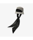 【林八百吉商店/HAYASHIYAOKICHI】のun chapeau スカーフ付ペーパーハット グレー|ID: prp329100004528426 ipo3291000000032020633