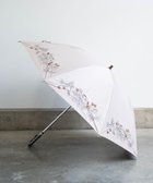 【アンドウール/AND WOOL】の〈一級遮光生地・晴雨兼用〉スミレ刺繍の日傘 (長傘タイプ) ベージュ|ID: prp329100004528431 ipo3291000000032020648
