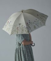 【アンドウール/AND WOOL】の〈一級遮光生地・晴雨兼用〉ボタニカル刺繍の日傘 (長傘タイプ) 人気、トレンドファッション・服の通販 founy(ファニー) ファッション Fashion レディースファッション Fashion for Women レイングッズ・傘・晴雨兼用傘 Umbrellas & Rain Gear 傘 Umbrella, Parasol サマー Summer, Summer Style ボタニカル Botanical, Floral Pattern 日傘 Parasol, UV Umbrella |ID:prp329100004528432