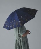【アンドウール/AND WOOL】の〈一級遮光生地・晴雨兼用〉ボタニカル刺繍の日傘 (長傘タイプ) ネイビー|ID: prp329100004528432 ipo3291000000032731097