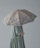 【アンドウール/AND WOOL】の〈一級遮光生地・晴雨兼用〉筆記帳刺繍の日傘 (長傘タイプ) ベージュ|ID: prp329100004528437 ipo3291000000032731112