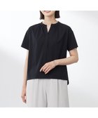 【ジェイ プレス/J.PRESS】の【洗える・接触冷感】プレーティングジャージー バンドカラー カットソー ブラック系|ID: prp329100004528444 ipo3291000000032020703