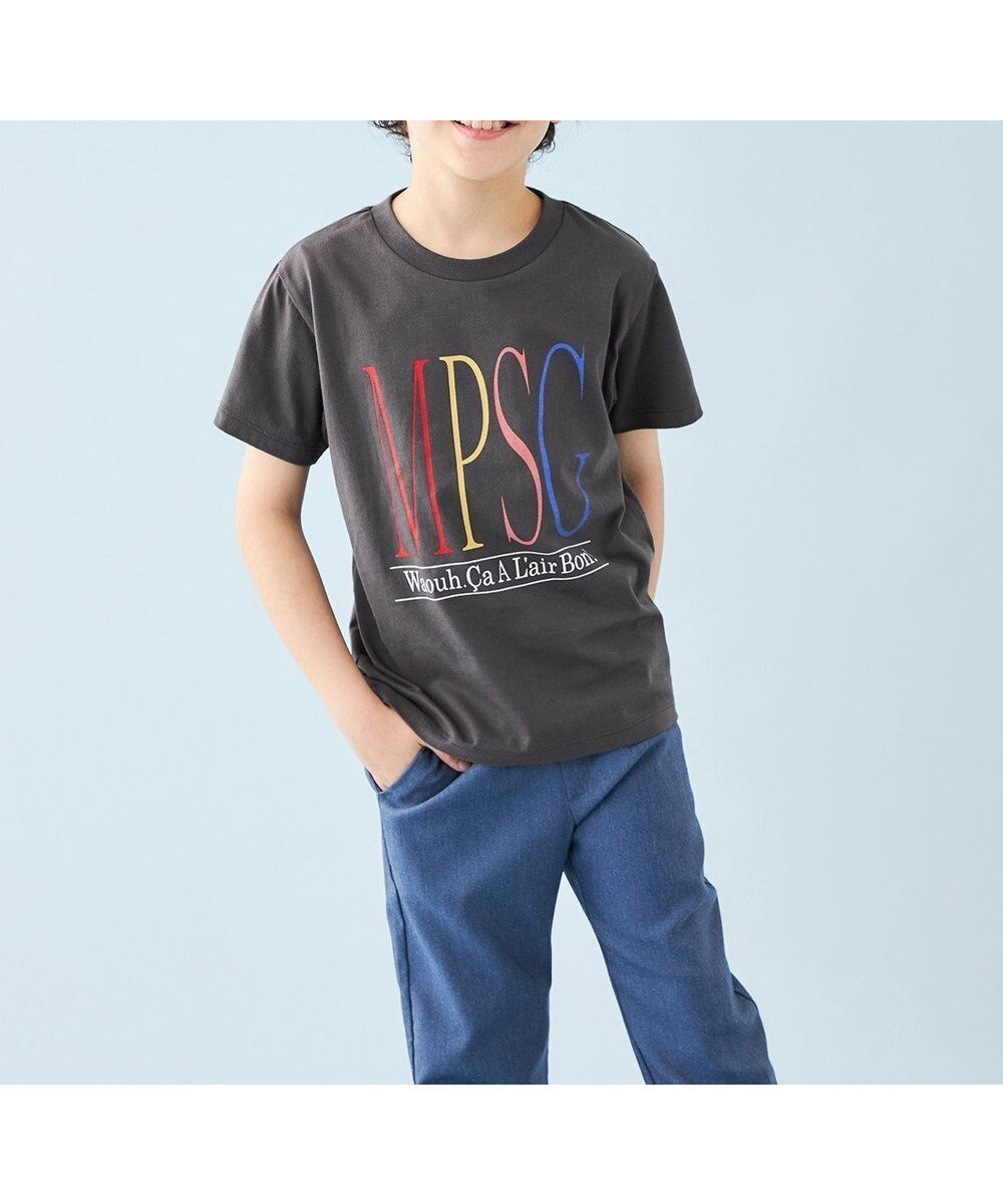 【アンフィーロ/UNFILO / KIDS】の【110-150cm】CLEAN Tee(UNISEX) インテリア・キッズ・メンズ・レディースファッション・服の通販 founy(ファニー) 　ファッション　Fashion　キッズファッション　KIDS Children’s Clothing　トップス・カットソー　Tops/Tees/Kids　春　Spring　カットソー　Cut And Sew　クロップド　Cropped　抗菌　Antibacterial　プリント　Print　ユニセックス　Unisex　S/S・春夏　Ss・Spring/Summer　夏　Summer　チャコール[カラフルロゴ]|ID: prp329100004529495 ipo3291000000032025400