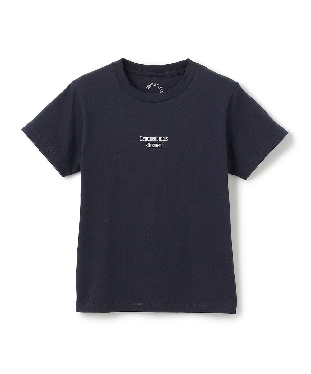 【アンフィーロ/UNFILO / KIDS】の【110-150cm】CLEAN Tee(UNISEX) インテリア・キッズ・メンズ・レディースファッション・服の通販 founy(ファニー) 　ファッション　Fashion　キッズファッション　KIDS Children’s Clothing　トップス・カットソー　Tops/Tees/Kids　春　Spring　カットソー　Cut And Sew　クロップド　Cropped　抗菌　Antibacterial　プリント　Print　ユニセックス　Unisex　S/S・春夏　Ss・Spring/Summer　夏　Summer　ネイビー[ホワイトロゴ]|ID: prp329100004529495 ipo3291000000032605749