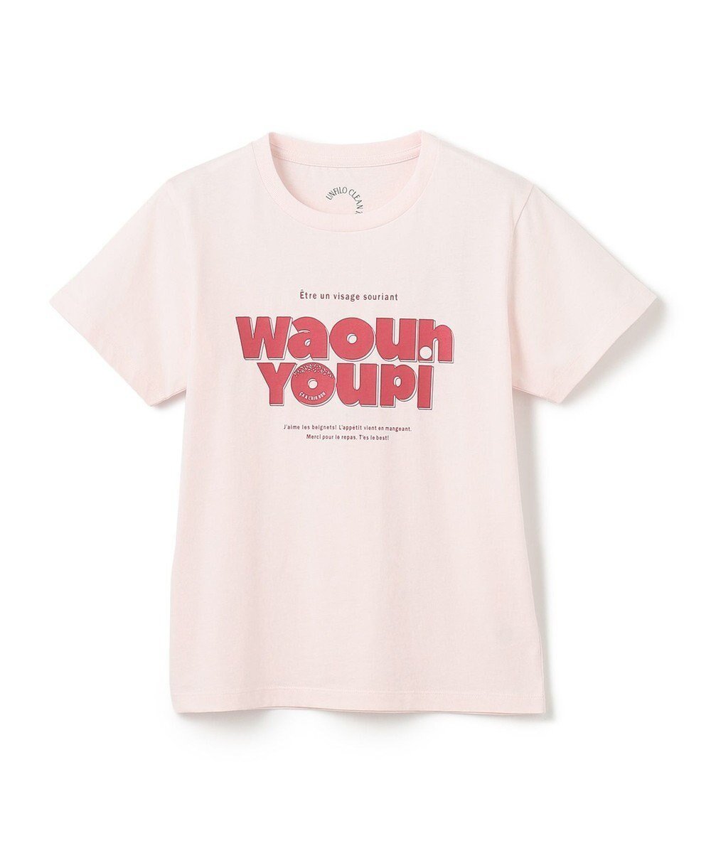 【アンフィーロ/UNFILO / KIDS】の【110-150cm】CLEAN Tee(UNISEX) インテリア・キッズ・メンズ・レディースファッション・服の通販 founy(ファニー) 　ファッション　Fashion　キッズファッション　KIDS Children’s Clothing　トップス・カットソー　Tops/Tees/Kids　春　Spring　カットソー　Cut And Sew　クロップド　Cropped　抗菌　Antibacterial　プリント　Print　ユニセックス　Unisex　S/S・春夏　Ss・Spring/Summer　夏　Summer　ピンク[レッドロゴ]|ID: prp329100004529495 ipo3291000000032605751