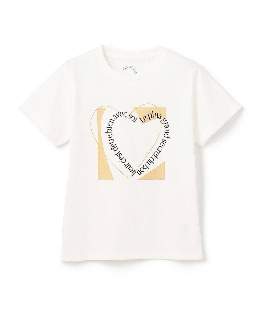【アンフィーロ/UNFILO / KIDS】の【110-150cm】CLEAN Tee(UNISEX) インテリア・キッズ・メンズ・レディースファッション・服の通販 founy(ファニー) 　ファッション　Fashion　キッズファッション　KIDS Children’s Clothing　トップス・カットソー　Tops/Tees/Kids　春　Spring　カットソー　Cut And Sew　クロップド　Cropped　抗菌　Antibacterial　プリント　Print　ユニセックス　Unisex　S/S・春夏　Ss・Spring/Summer　夏　Summer　オフ[ゴールドハート]|ID: prp329100004529495 ipo3291000000032605753