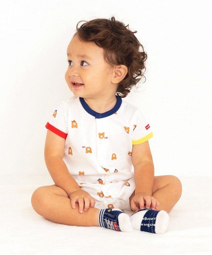 【ミキハウスホットビスケッツ/MIKI HOUSE HOT BISCUITS / KIDS】の【70-80cm】 ビーンズ総柄ショートオール インテリア・キッズ・メンズ・レディースファッション・服の通販 founy(ファニー) https://founy.com/ ファッション Fashion キッズファッション KIDS おすすめ Recommend ショート Short ベビー Baby リラックス Relax 半袖 Short Sleeve 夏 Summer 春 Spring S/S・春夏 Ss・Spring/Summer |ID: prp329100004529511 ipo3291000000032025462