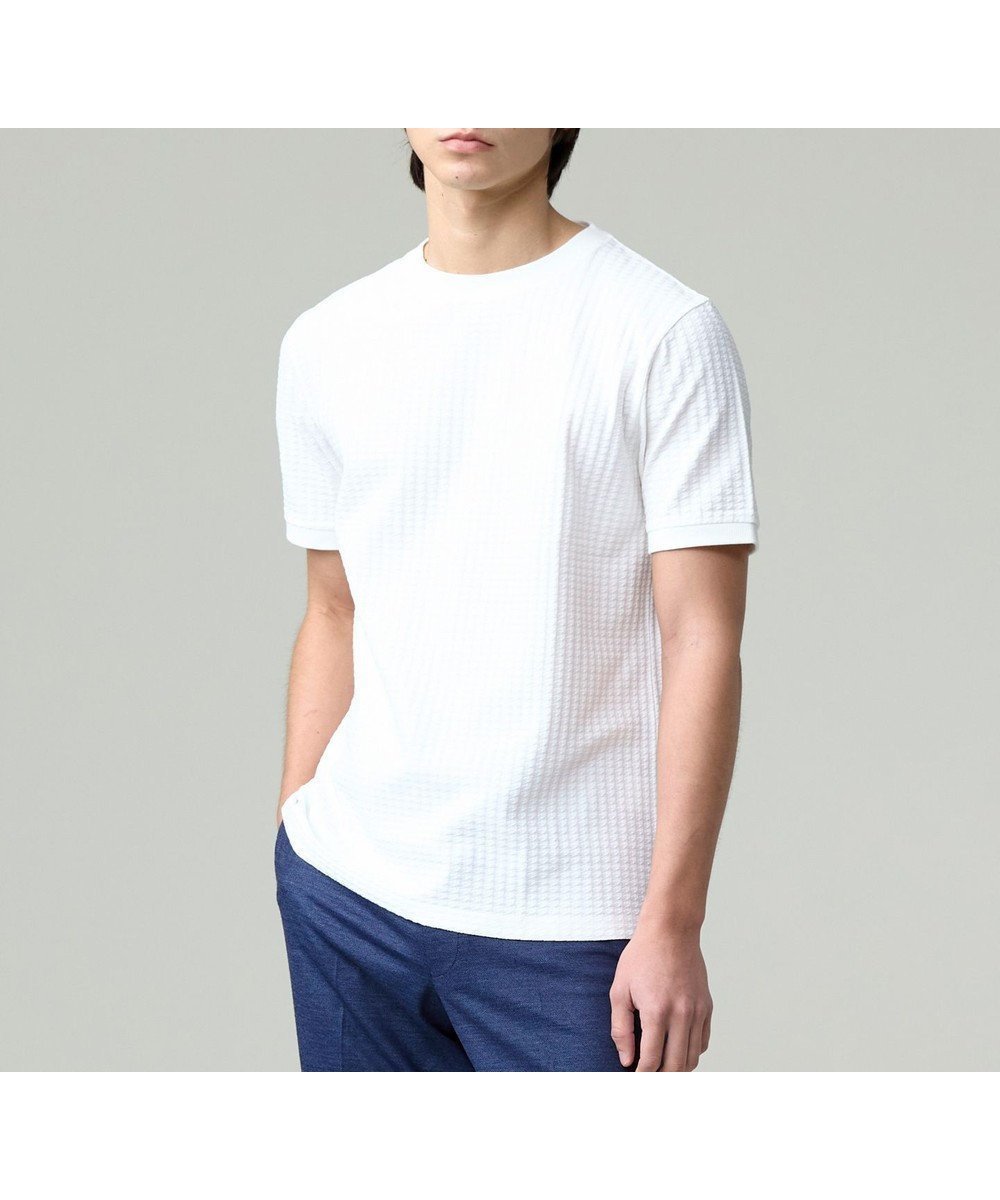 【ジェイ プレス/J.PRESS / MEN】のシンプルかつアクセントの効いたデザインが魅力【UVカット / 吸水速乾】【J.PRESS PREMIUM JERSEY】リンクスチドリTシャツ インテリア・キッズ・メンズ・レディースファッション・服の通販 founy(ファニー) 　ファッション　Fashion　メンズファッション　MEN　トップス・カットソー　Tops/Tshirt/Men　シャツ　Shirts　オーガニック　Organic　春　Spring　カットソー　Cut And Sew　吸水　Water Absorption　シンプル　Simple　フィット　Fit　無地　Plain Color　レギュラー　Regular　S/S・春夏　Ss・Spring/Summer　おすすめ　Recommend　夏　Summer　ビジネス 仕事 通勤　Business　ホワイト系|ID: prp329100004529521 ipo3291000000032025498
