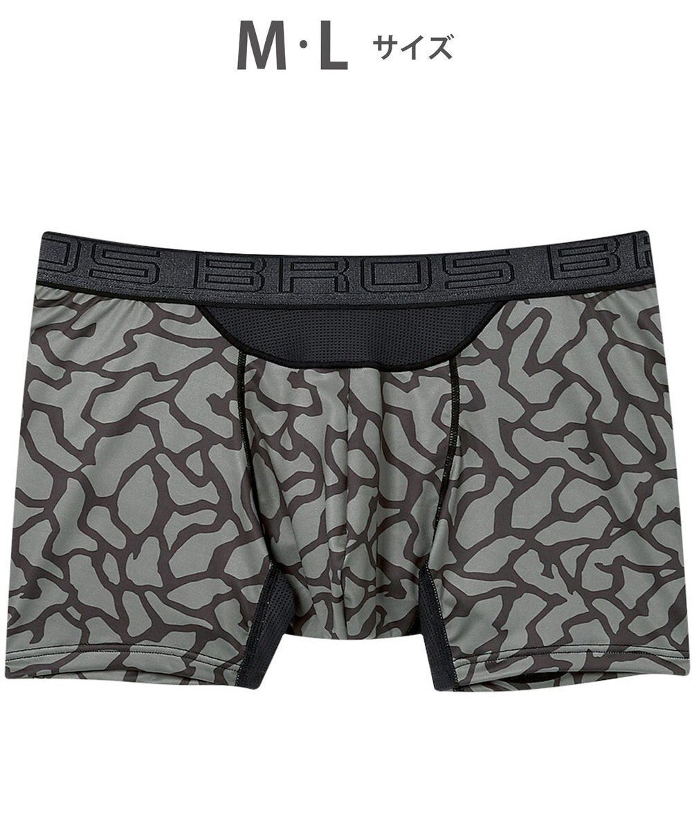【ワコール/Wacoal / MEN】のボクサーパンツ 風が通ってムレ軽減。 ダブルエアスルータイプ 吸汗速乾 前閉じ GT3910 /ブロス バイ ワコールメン インテリア・キッズ・メンズ・レディースファッション・服の通販 founy(ファニー) 　ファッション　Fashion　メンズファッション　MEN　ボトムス　Bottoms/Men　アンダー　Under　カモフラージュ　Camouflage　ストーン　Stone　定番　Standard　フラワー　Flower　フロント　Front　シナモンブラウン|ID: prp329100004529522 ipo3291000000032245527
