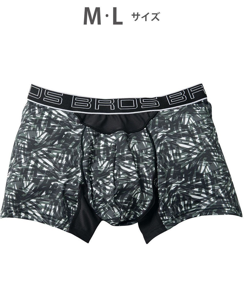 【ワコール/Wacoal / MEN】のボクサーパンツ 風が通ってムレ軽減。 ダブルエアスルータイプ 吸汗速乾 前閉じ GT3910 /ブロス バイ ワコールメン インテリア・キッズ・メンズ・レディースファッション・服の通販 founy(ファニー) 　ファッション　Fashion　メンズファッション　MEN　ボトムス　Bottoms/Men　アンダー　Under　カモフラージュ　Camouflage　ストーン　Stone　定番　Standard　フラワー　Flower　フロント　Front　オリーブ|ID: prp329100004529522 ipo3291000000032245533