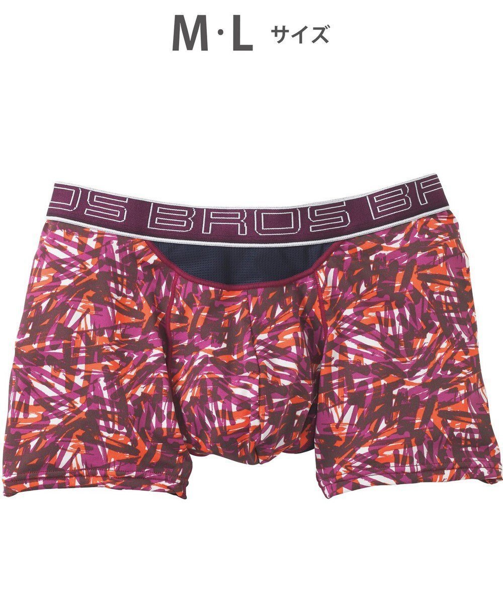 【ワコール/Wacoal / MEN】のボクサーパンツ 風が通ってムレ軽減。 ダブルエアスルータイプ 吸汗速乾 前閉じ GT3910 /ブロス バイ ワコールメン インテリア・キッズ・メンズ・レディースファッション・服の通販 founy(ファニー) 　ファッション　Fashion　メンズファッション　Fashion for Men　ボトムス　Bottoms　アンダー　Underwear Essentials　ストーン　Stone, Gem-Like　定番　Standard, Basic Item　フラワー　Flower, Floral　フロント　Front, Front Design　ワイン|ID: prp329100004529522 ipo3291000000032990445