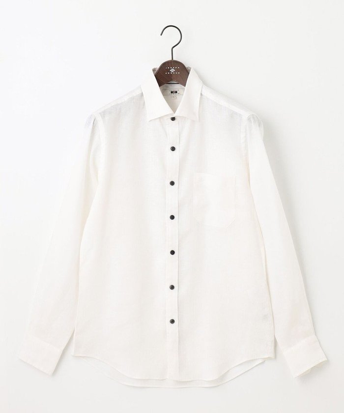 【ジョセフ アブード/JOSEPH ABBOUD / MEN】の【麻100%・軽い・涼しい】モイスチャーリネン シャツ インテリア・キッズ・メンズ・レディースファッション・服の通販 founy(ファニー) https://founy.com/ ファッション Fashion メンズファッション Fashion for Men トップス・カットソー Cut & Sew Tops メンズシャツ Shirts おすすめ Recommended / Our Picks シャンブレー Chambray, Denim-Like Fabric 夏 Summer 春 Spring S/S・春夏 SS, Spring/Summer, Warm Season 羽織 Haori, Light Jacket |ID: prp329100004529525 ipo3291000000034272758