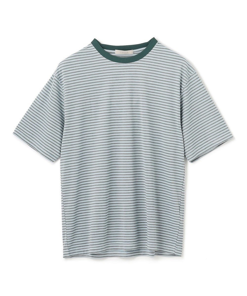 【アンフィーロ/UNFILO / MEN】の【新色追加】スマート ストレッチ TEE インテリア・キッズ・メンズ・レディースファッション・服の通販 founy(ファニー) 　ファッション　Fashion　メンズファッション　Fashion for Men　トップス・カットソー　Cut & Sew Tops　メンズシャツ　Shirts　インナー　Innerwear　カットソー　Cut and Sewn Top　コンパクト　Compact, Small Size　シルケット　Silket, Silky Cotton　ジャケット　Jacket, Outerwear　ストレッチ　Stretch, Stretchy Fabric　スマート　Smart, Elegant　ビジネス 仕事 通勤　Business / Work / Commuting　モダン　Modern, Contemporary　再入荷　Restock / Back in Stock　夏　Summer　春　Spring　S/S・春夏　SS, Spring/Summer, Warm Season　[新色]グリーンボーダー|ID: prp329100004529530 ipo3291000000033275541