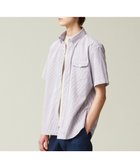 【ジェイ プレス/J.PRESS / MEN】の【クールマックス】サッカーストライプ/マイクロギンガムチェック シャツ/B.D パープル系1|ID: prp329100004529535 ipo3291000000032649594