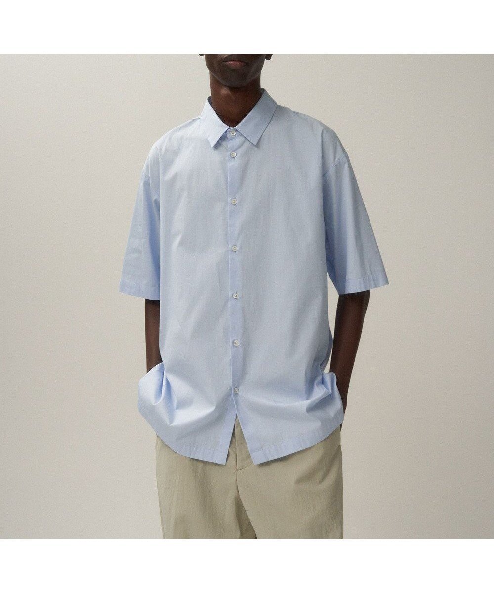 【エイトン/ATON】のGIZA BROAD ショートスリーブシャツ - UNISEX インテリア・キッズ・メンズ・レディースファッション・服の通販 founy(ファニー) 　ファッション　Fashion　レディースファッション　WOMEN　トップス・カットソー　Tops/Tshirt　シャツ/ブラウス　Shirts/Blouses　ユニセックス　Unisex　ワーク　Work　半袖　Short Sleeve　夏　Summer　春　Spring　S/S・春夏　Ss・Spring/Summer　SAX|ID: prp329100004529539 ipo3291000000032025588