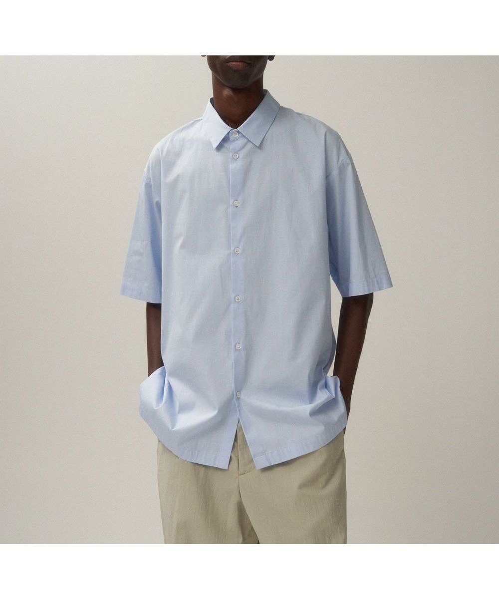 【エイトン/ATON】のGIZA BROAD ショートスリーブシャツ - UNISEX インテリア・キッズ・メンズ・レディースファッション・服の通販 founy(ファニー) 　ファッション　Fashion　レディースファッション　Fashion for Women　トップス・カットソー　Cut & Sew Tops　シャツ・ブラウス・オフィスカジュアル　Elegant Blouses & Button-Ups　ユニセックス　Unisex, Genderless　ワーク　Workwear, Utility Style　半袖　Short Sleeve, Half Sleeve　夏　Summer　春　Spring　S/S・春夏　SS, Spring/Summer, Warm Season　SAX|ID: prp329100004529539 ipo3291000000033463273