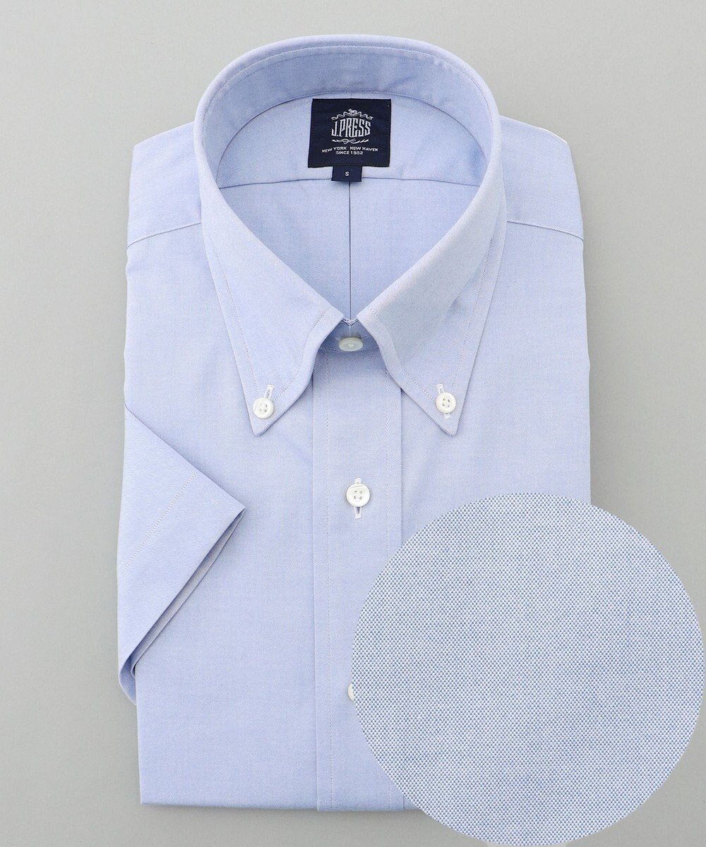 【ジェイ プレス/J.PRESS / MEN】の【PREMIUM PLEATS / 形態安定】ピンオックス 半袖シャツ / B.D. インテリア・キッズ・メンズ・レディースファッション・服の通販 founy(ファニー) 　ファッション　Fashion　メンズファッション　MEN　トップス・カットソー　Tops/Tshirt/Men　シャツ　Shirts　春　Spring　カフス　Cuffs　スーピマ　Supima　ドレス　Dress　プリーツ　Pleats　プレミアム　Premium　半袖　Short Sleeve　メンズ　Mens　S/S・春夏　Ss・Spring/Summer　夏　Summer　ビジネス 仕事 通勤　Business　ダルブルー系|ID: prp329100004529544 ipo3291000000032166780