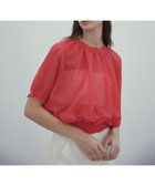 【ベイジ,/BEIGE,】の【洗える・Oggi 7月号掲載】LUPINUS / リネン混半袖プルオーバーギャザーニット Poppy Red|ID: prp329100004529566 ipo3291000000032642262