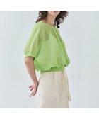 【ベイジ,/BEIGE,】の【洗える・Oggi 7月号掲載】LUPINUS / リネン混半袖プルオーバーギャザーニット Lime|ID: prp329100004529566 ipo3291000000032991256