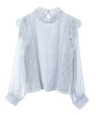 【グリーンパークス/Green Parks】の・Petit Fleur イロイロレースブラウス Light Gray|ID: prp329100004529569 ipo3291000000032025720