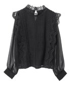 【グリーンパークス/Green Parks】の・Petit Fleur イロイロレースブラウス Black|ID: prp329100004529569 ipo3291000000032025721