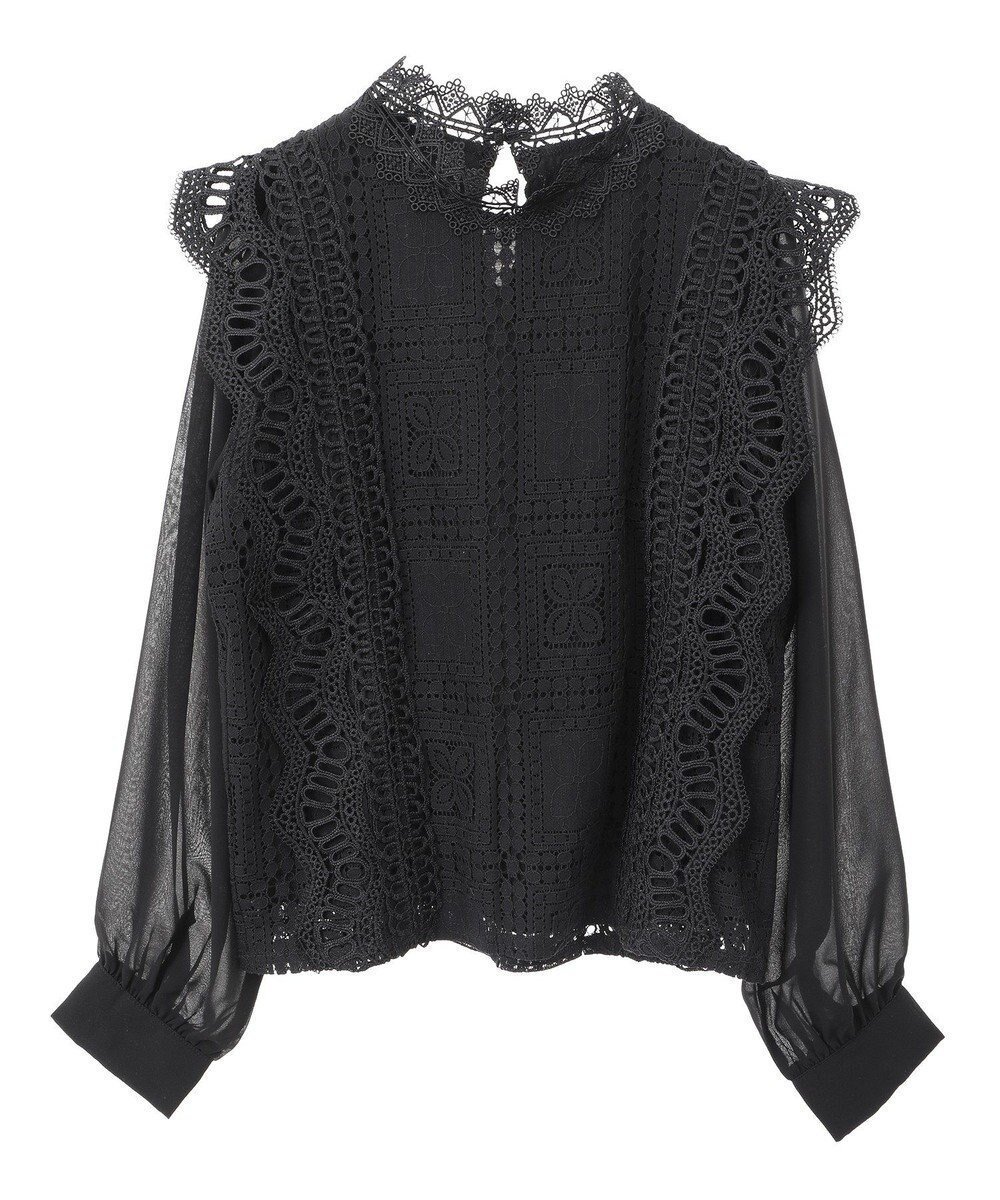 【グリーンパークス/Green Parks】の・Petit Fleur イロイロレースブラウス インテリア・キッズ・メンズ・レディースファッション・服の通販 founy(ファニー) 　ファッション　Fashion　レディースファッション　WOMEN　トップス・カットソー　Tops/Tshirt　シャツ/ブラウス　Shirts/Blouses　おすすめ　Recommend　シアー　Sheer　デニム　Denim　ベーシック　Basic　ポケット　Pocket　モチーフ　Motif　レース　Race　エレガント 上品　Elegant　再入荷　Restock/Back In Stock/Re Arrival　夏　Summer　春　Spring　S/S・春夏　Ss・Spring/Summer　Black|ID: prp329100004529569 ipo3291000000032025721
