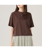 【自由区/JIYU-KU】の【洗える】ハイカウントクロップド丈 カットソー [新色]ブラウン|ID: prp329100004529577 ipo3291000000032647077