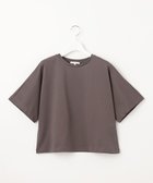 【自由区/JIYU-KU】の【洗える】ハイカウントクロップド丈 カットソー スレート|ID: prp329100004529577 ipo3291000000032647081
