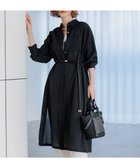 【23区/NIJYUSANKU】の【洗える】シアーマットクロス ロング シャツ ブラック系|ID: prp329100004529583 ipo3291000000032025809