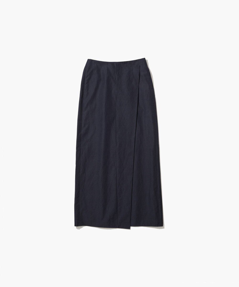 【エイトン/ATON】のSILK LINEN SHANTUNG ラップスカート インテリア・キッズ・メンズ・レディースファッション・服の通販 founy(ファニー) 　ファッション　Fashion　レディースファッション　WOMEN　スカート　Skirt　おすすめ　Recommend　シャンタン　Shantung　シルク　Silk　ドレス　Dress　ベスト　Vest　ラップ　Wrap　リネン　Linen　ロング　Long　夏　Summer　春　Spring　S/S・春夏　Ss・Spring/Summer　PIN STRIPE|ID: prp329100004529586 ipo3291000000032025829