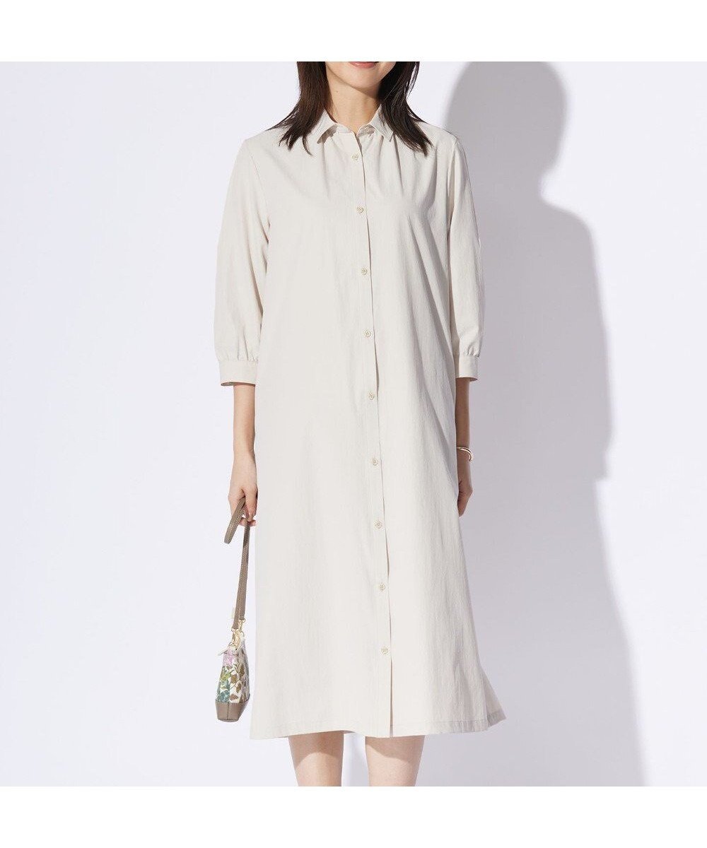 【ジェイ プレス/J.PRESS】の【洗える】RENUソフトタイプライター シャツ ワンピース インテリア・キッズ・メンズ・レディースファッション・服の通販 founy(ファニー) 　ファッション　Fashion　レディースファッション　Fashion for Women　ワンピース　Dresses　シャツワンピース / 1枚で着映えコーデ　Shirt Dresses　春　Spring　洗える　Machine Washable　軽量　Lightweight, Ultra Light　タイプライター　Typewriter Fabric, Crisp Cotton　ベーシック　Basic, Essential　ペチコート　Petticoat, Underskirt　羽織　Haori, Light Jacket　S/S・春夏　SS, Spring/Summer, Warm Season　再入荷　Restock / Back in Stock　夏　Summer　グレージュ系|ID: prp329100004529591 ipo3291000000033314849