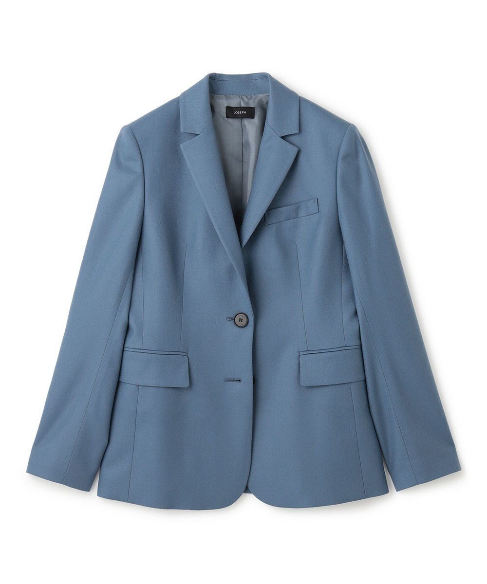 【ジョゼフ/JOSEPH】のエアリーフランネル ジャケット インテリア・キッズ・メンズ・レディースファッション・服の通販 founy(ファニー) 　ファッション　Fashion　レディースファッション　WOMEN　アウター　Coat Outerwear　ジャケット　Jackets　ジャケット　Jacket　ストレッチ　Stretch　定番　Standard　フラップ　Flap　ポケット　Pocket　Cloudy Blue|ID: prp329100004529610 ipo3291000000032025942