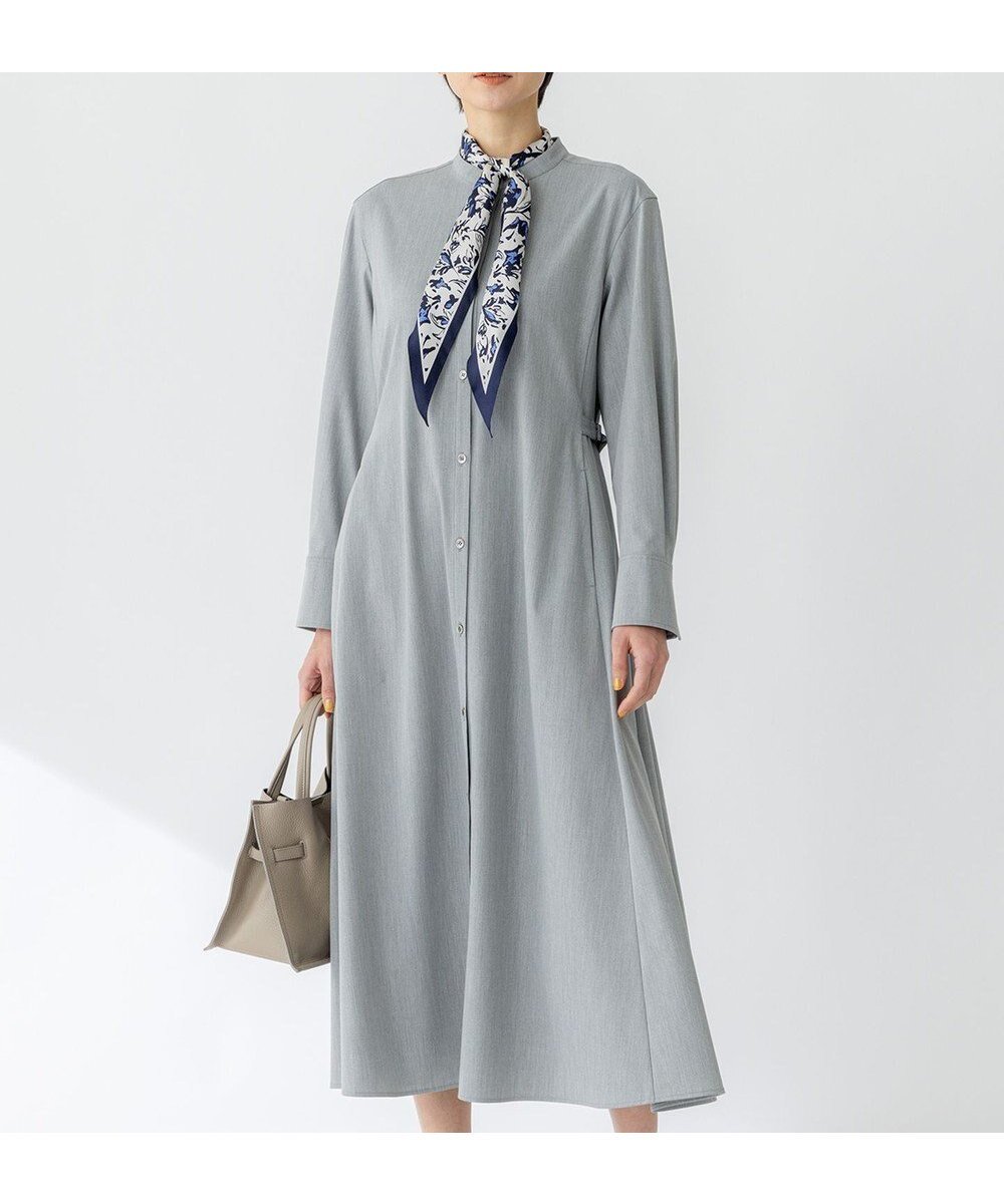 【23区/NIJYUSANKU】の【洗える】ライトクロス ワンピース インテリア・キッズ・メンズ・レディースファッション・服の通販 founy(ファニー) 　ファッション　Fashion　レディースファッション　Ladies' Fashion Online　ワンピース　Dress　シャツワンピース　Shirt Dresses　春　Spring　洗える　Washable　カットソー　Cut And Sew　コクーン　Cocoon　シンプル　Simple　ジャケット　Jacket　ジャージー　Jersey　ストレッチ　Stretch　セットアップ　Set Up　ツイル　Twill　ドレープ　Drape　フレア　Flare　ワイド　Wide　S/S・春夏　Ss・Spring/Summer　おすすめ　Recommend　夏　Summer　エレガント 上品　Elegant　ビジネス 仕事 通勤　Business　2025年　2025　2025春夏・S/S　Ss,Spring/Summer,2025　ライトグレー系|ID: prp329100004529621 ipo3291000000032663093