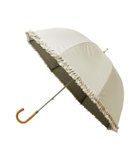 【ムーンバット/MOONBAT】の【晴雨兼用日傘】LANVIN en Bleu (ランバン オン ブルー) 長傘 ドビーフリル 遮光 遮熱 UV ベージュ(無地)|ID: prp329100004529624 ipo3291000000032026003