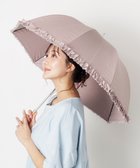 【ムーンバット/MOONBAT】の【晴雨兼用日傘】LANVIN en Bleu (ランバン オン ブルー) 長傘 ドビーフリル 遮光 遮熱 UV ペールピンク(無地)|ID: prp329100004529624 ipo3291000000032026004