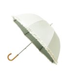 【ムーンバット/MOONBAT】の【晴雨兼用日傘】LANVIN en Bleu (ランバン オン ブルー) 長傘 ドビーフリル 遮光 遮熱 UV オフホワイト(無地)|ID: prp329100004529624 ipo3291000000032563930