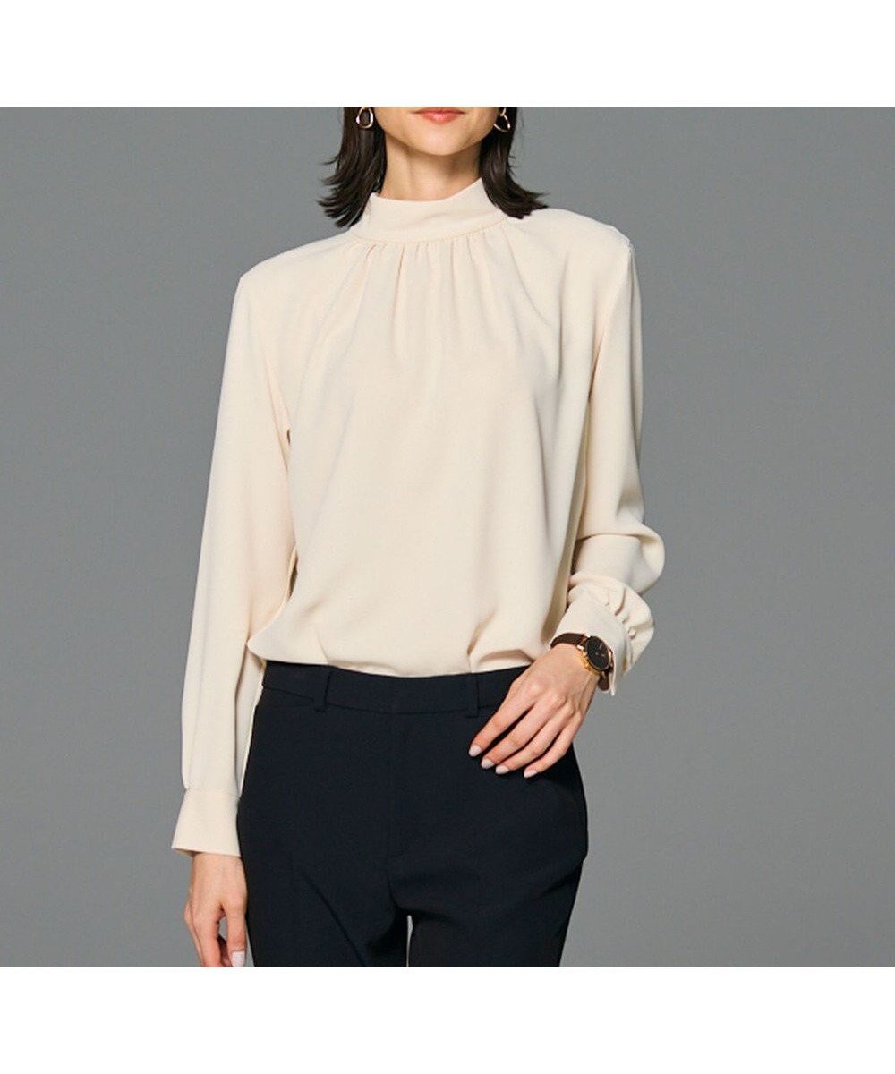 【ベイジ,/BEIGE,】のEVA / ハイネックロングスリーブブラウス インテリア・キッズ・メンズ・レディースファッション・服の通販 founy(ファニー) ファッション Fashion レディースファッション Fashion for Women トップス・カットソー Cut & Sew Tops シャツ・ブラウス・オフィスカジュアル Elegant Blouses & Button-Ups とろみ Fluid, Flowy Fabric インナー Innerwear エレガント 上品 Elegant ギャザー Gathered, Ruffled ジョーゼット Georgette, Semi-Sheer Fabric ストレッチ Stretch, Stretchy Fabric セレモニー Ceremony ハイネック High Neck, Mock Neck フォルム Silhouette, Form 今季 This Season, Current Season ビジネス 仕事 通勤 Business / Work / Commuting 夏 Summer 定番 Standard, Basic Item S/S・春夏 SS, Spring/Summer, Warm Season A/W・秋冬 Autumn/Winter 長袖 Long Sleeve, Full Sleeve Sheer Orange|ID: prp329100004529640 ipo3291000000033603908