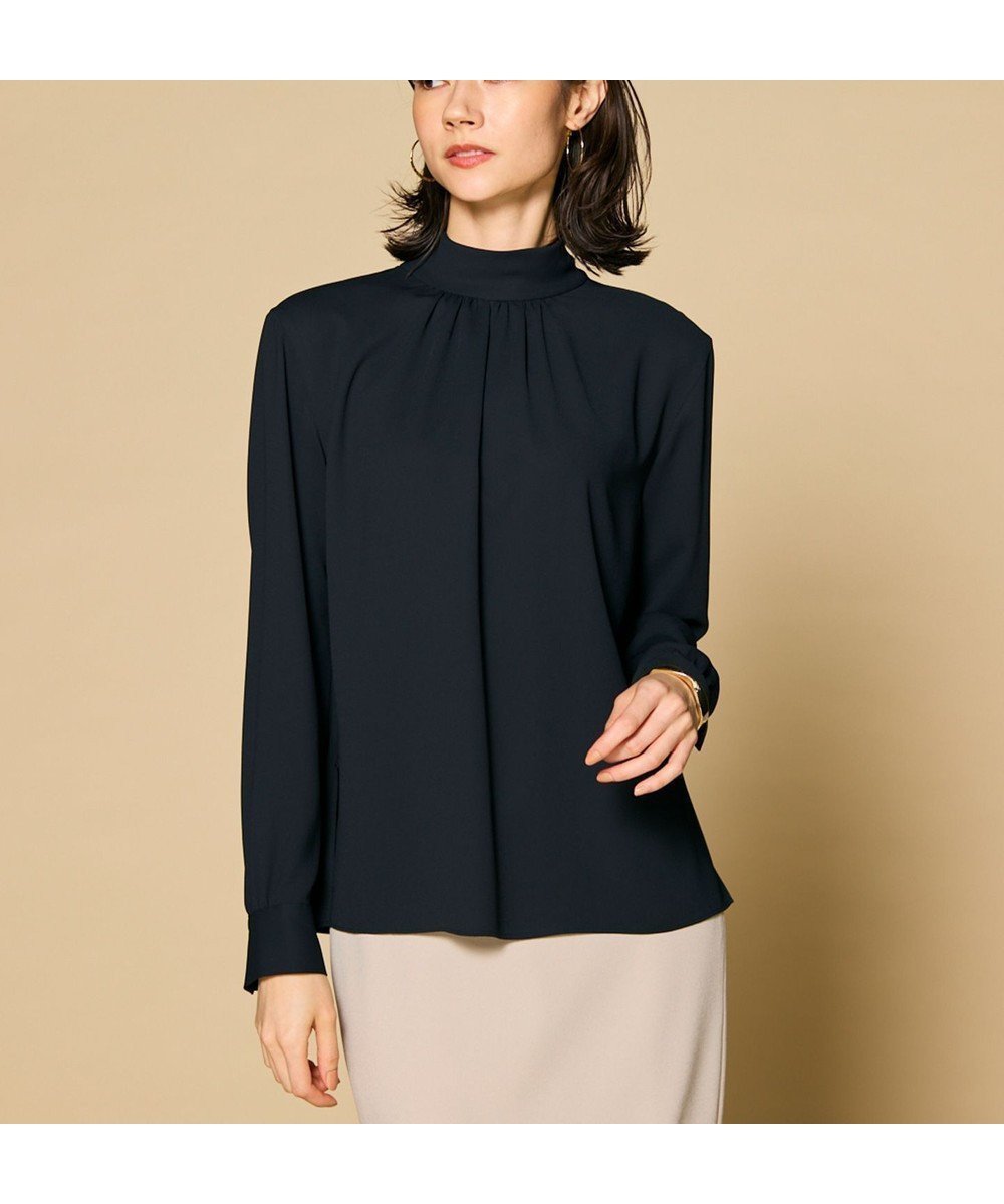 【ベイジ,/BEIGE,】のEVA / ハイネックロングスリーブブラウス インテリア・キッズ・メンズ・レディースファッション・服の通販 founy(ファニー) ファッション Fashion レディースファッション Fashion for Women トップス・カットソー Cut & Sew Tops シャツ・ブラウス・オフィスカジュアル Elegant Blouses & Button-Ups とろみ Fluid, Flowy Fabric インナー Innerwear エレガント 上品 Elegant ギャザー Gathered, Ruffled ジョーゼット Georgette, Semi-Sheer Fabric ストレッチ Stretch, Stretchy Fabric セレモニー Ceremony ハイネック High Neck, Mock Neck フォルム Silhouette, Form 今季 This Season, Current Season ビジネス 仕事 通勤 Business / Work / Commuting 夏 Summer 定番 Standard, Basic Item S/S・春夏 SS, Spring/Summer, Warm Season A/W・秋冬 Autumn/Winter 長袖 Long Sleeve, Full Sleeve Black|ID: prp329100004529640 ipo3291000000033603909