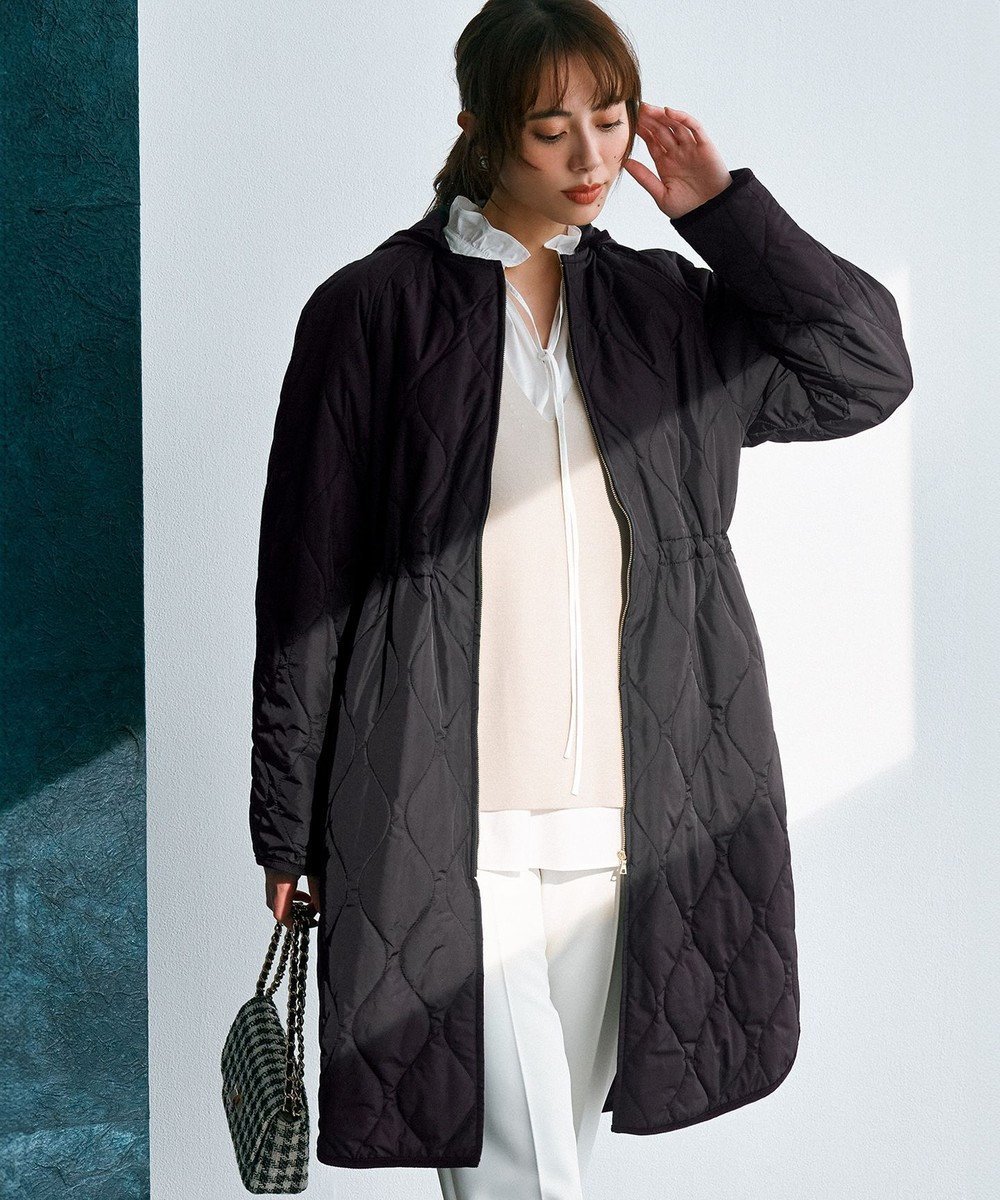 【23区/NIJYUSANKU】の【洗える/撥水加工】中綿 ロング パディング アウター インテリア・キッズ・メンズ・レディースファッション・服の通販 founy(ファニー) 　ファッション　Fashion　レディースファッション　WOMEN　アウター　Coat Outerwear　コート　Coats　ジャケット　Jackets　アクセサリー　Accessories　洗える　Washable　コーデュロイ　Corduroy　軽量　Lightweight　ジャケット　Jacket　ストール　Stall　タフタ　Taffeta　ダウン　Down　パイピング　Piping　ロング　Long　A/W・秋冬　Aw・Autumn/Winter・Fw・Fall-Winter　冬　Winter　2024年　2024　エレガント 上品　Elegant　2024-2025秋冬・A/W　Aw/Autumn/Winter/Fw/Fall/2024-2025　ブラック系|ID: prp329100004529644 ipo3291000000032026083