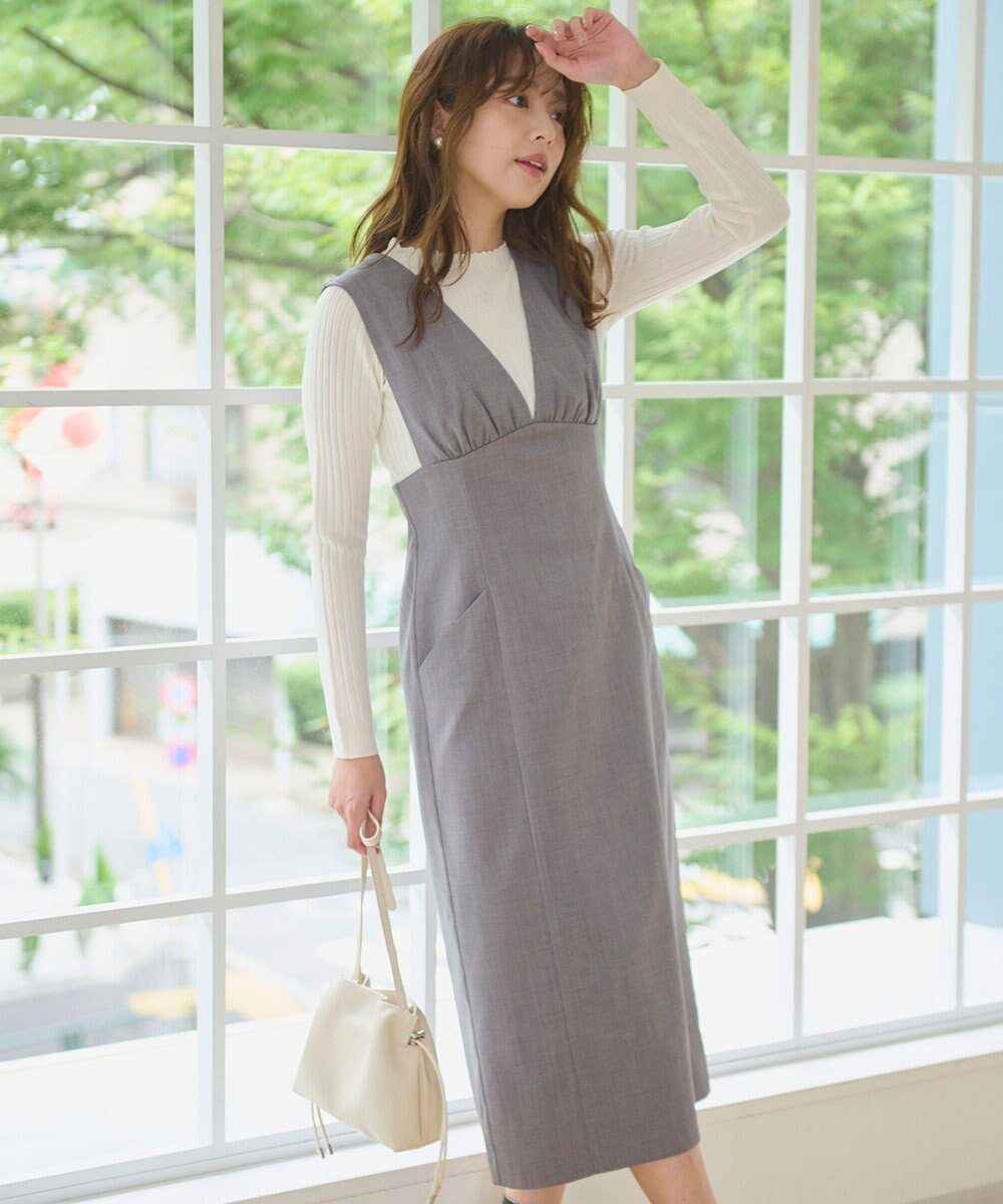 【フェルゥ/Feroux】の【洗える】美シルエット ジャンパースカート インテリア・キッズ・メンズ・レディースファッション・服の通販 founy(ファニー) ファッション Fashion レディースファッション Fashion for Women スカート Skirts インナー Innerwear クラシック Classic, Timeless Style 洗える Machine Washable 秋 Autumn A/W・秋冬 Autumn/Winter ライトグレー系|ID: prp329100004529646 ipo3291000000034308970