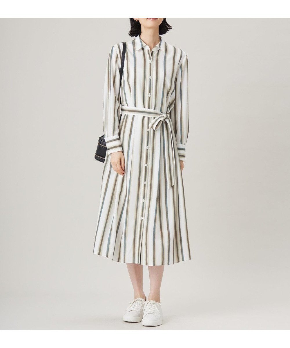 【自由区/JIYU-KU】の【カタログ掲載・洗える】ストライププリント ワンピース 人気、トレンドファッション・服の通販 founy(ファニー) 　ファッション　Fashion　レディースファッション　WOMEN　ワンピース　Dress　シャツワンピース　Shirt Dresses　ストライプ　Stripe　ハンド　Hand　プリント　Print　ランダム　Random　夏　Summer　春　Spring　S/S・春夏　Ss・Spring/Summer　洗える　Washable　 other-1|ID: prp329100004529647 ipo3291000000032026091