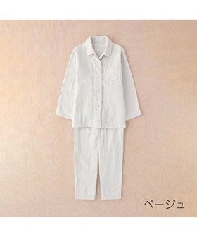 【ウチノ/UCHINO】のマシュマロガーゼパイピングレディスパジャマ 人気、トレンドファッション・服の通販 founy(ファニー) ファッション Fashion レディースファッション WOMEN バランス Balance パジャマ Pajamas 吸水 Water Absorption |ID:prp329100004529649