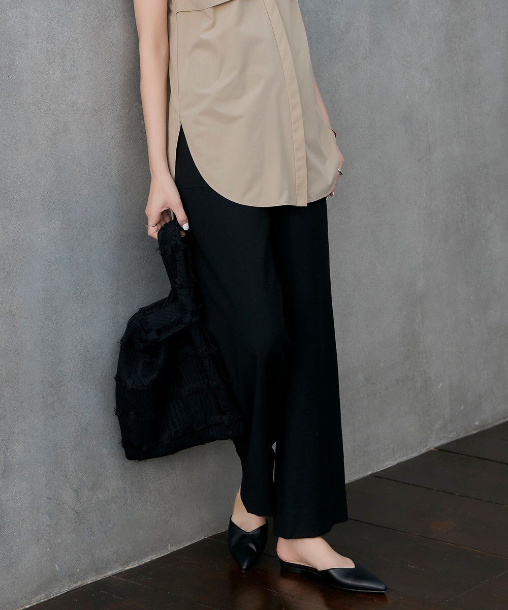 【アイシービー/iCB】の【洗える】ワッシャーツイル ワイドストレートパンツ インテリア・キッズ・メンズ・レディースファッション・服の通販 founy(ファニー) 　ファッション　Fashion　レディースファッション　Fashion for Women　パンツ　Pants & Trousers　2024年　2024　2024春夏・S/S　Spring/Summer 2024 SS24　ストレート　Straight, Straight Cut　ツイル　Twist, Twisted Detail　フロント　Front, Front Design　ワイド　Wide, Wide Fit　ワーク　Workwear, Utility Style　夏　Summer　春　Spring　S/S・春夏　SS, Spring/Summer, Warm Season　洗える　Machine Washable　ブラック系|ID: prp329100004529663 ipo3291000000034283248